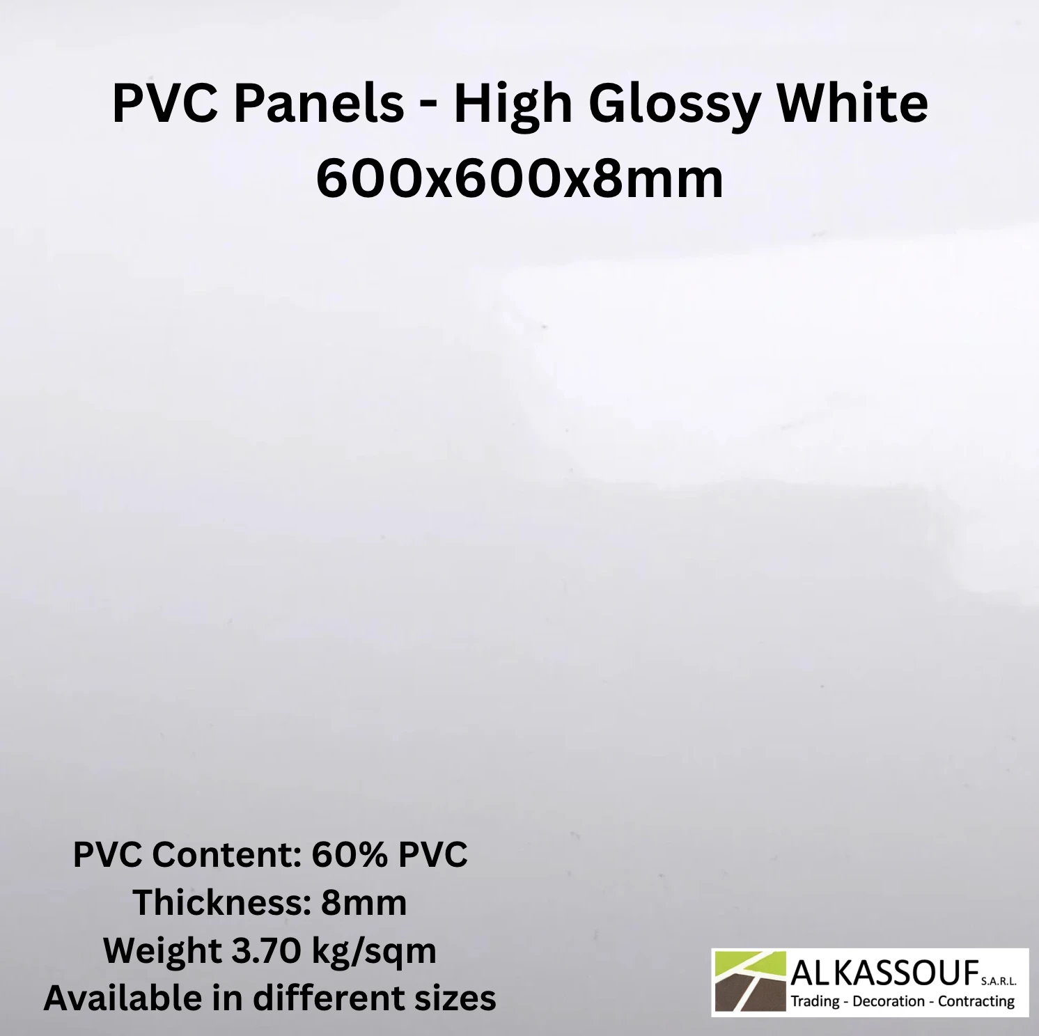 PVC Ceiling Tiles - High Glossy White